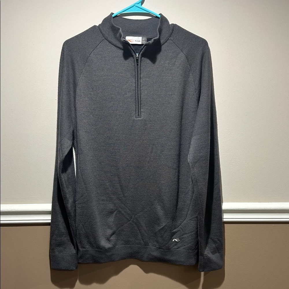 Men's Charcoal Zip-Up Sweater by Kjus